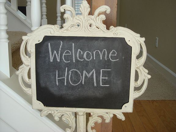 Entry & dining room with hardwood floors