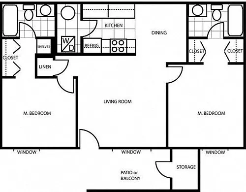 Floor plan Two Bedroom