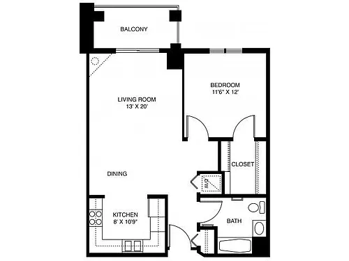 Floor plan 1H