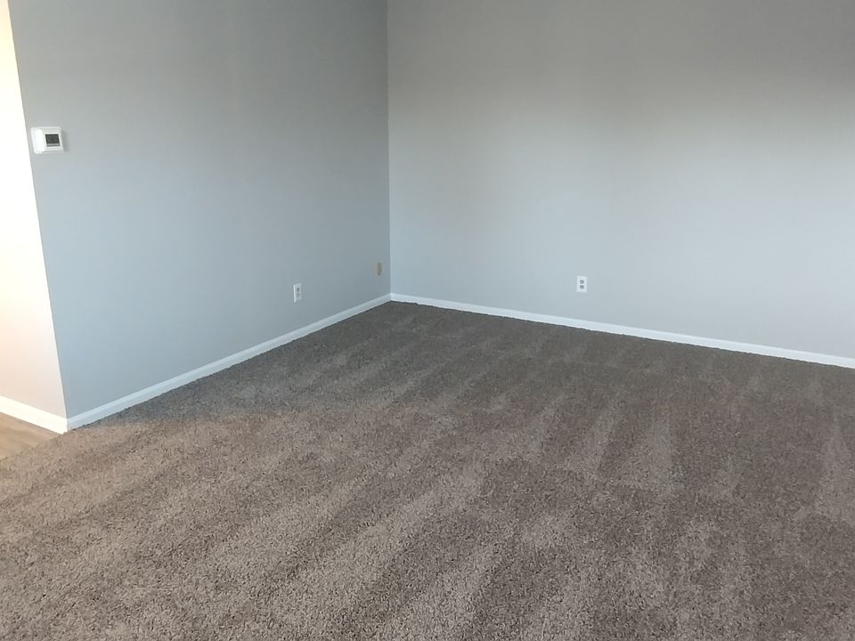 Living room with new carpet