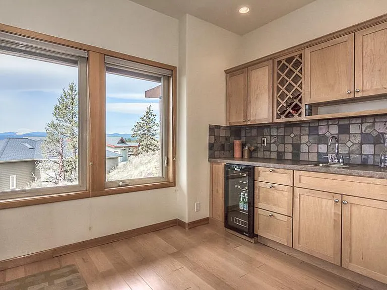Lower level wet bar and wine fridge
