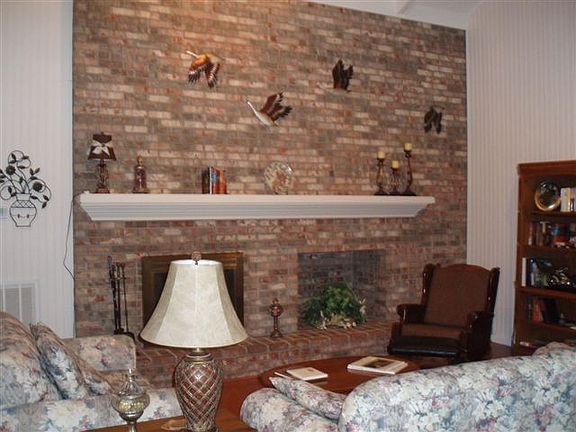 Working Fireplace in Den