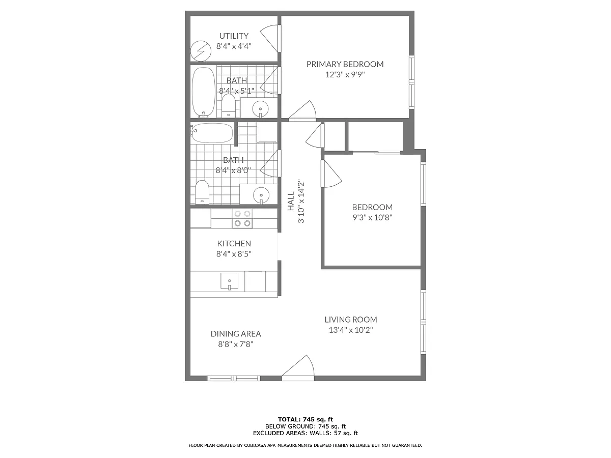Floor plan Two-Bedroom