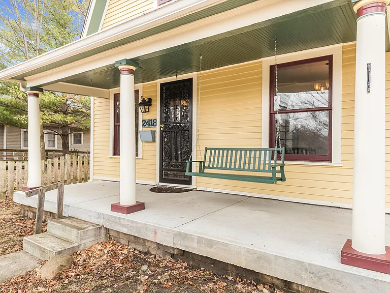 Lovely Front Porch With Swing