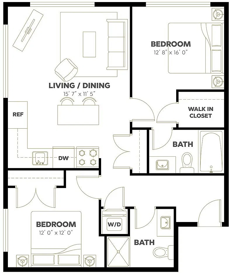 Floor plan 2X2 D4