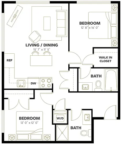 Floor plan 2X2 D4