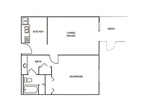 Floor plan 1 Bedroom