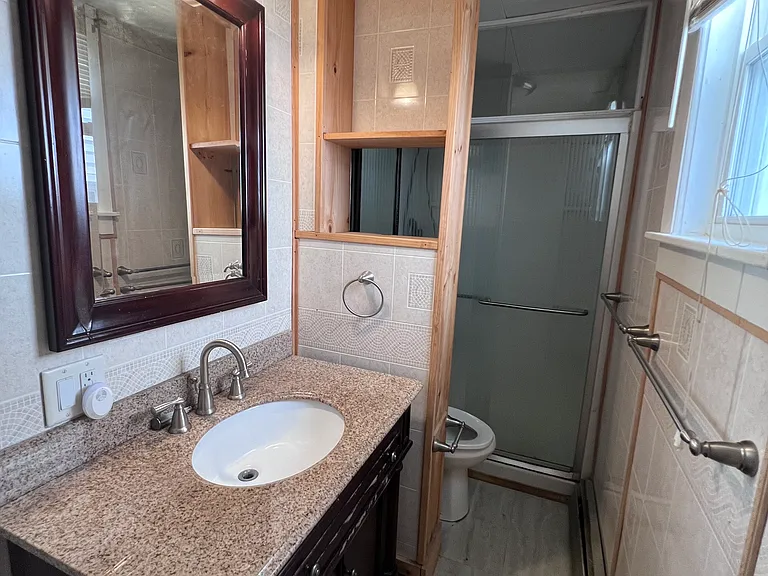 Bathroom with granite sink