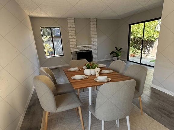 Dining space off the kitchen