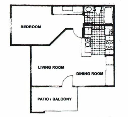 Floor plan 1X1 P