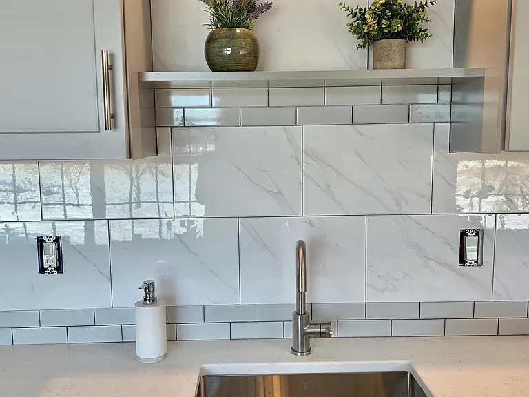 Granite kitchen undercount sink