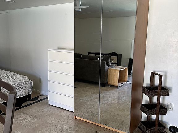 Wardrobe for hanging clothes and chest of drawers