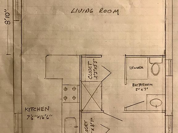 Hand-drawn floor plan.
