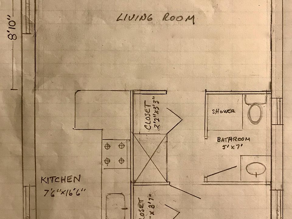 Hand-drawn floor plan.
