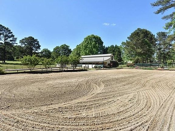 Riding arena with lights