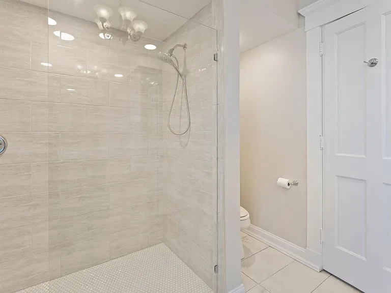 Shower and toilet
