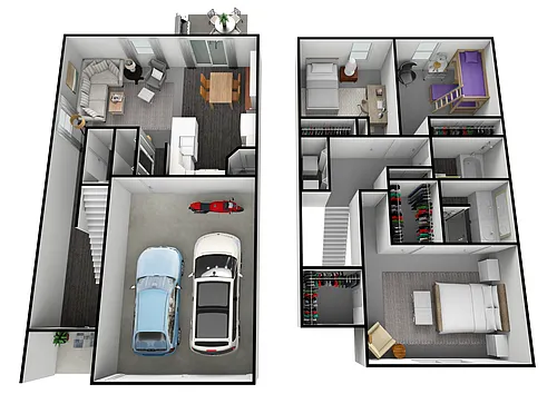 Floor plan 3 bedroom, 2 car garage