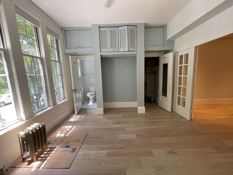 View from Bedroom area. Closet and cabinets offer plenty of storage space