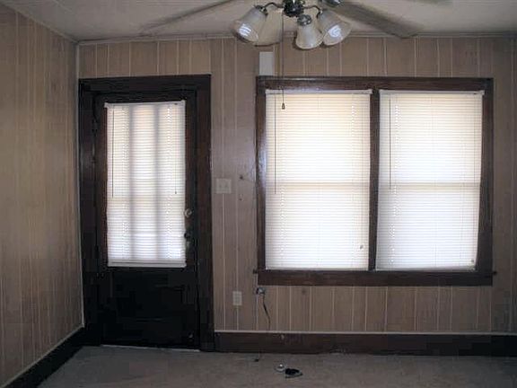 Front door and window