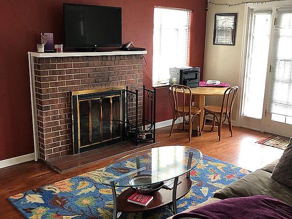 Family room with fireplace