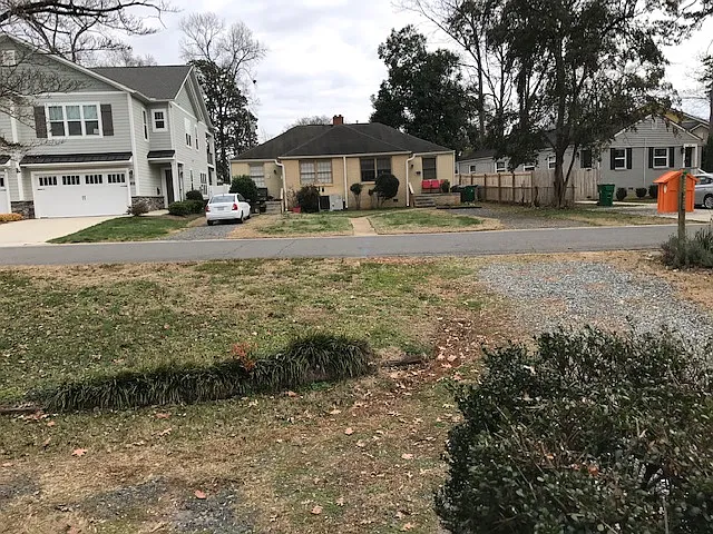 The view facing the road from the rental unit. Your driveway to the right.