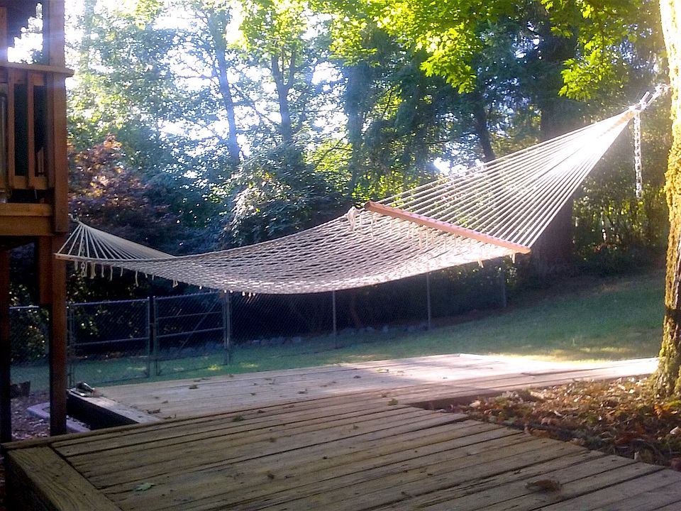 Hammock off the side porch