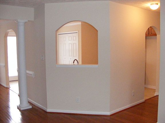 Passthrough view living room to kitchen