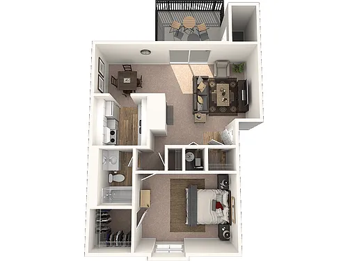 Floor plan One Bedroom Apartment