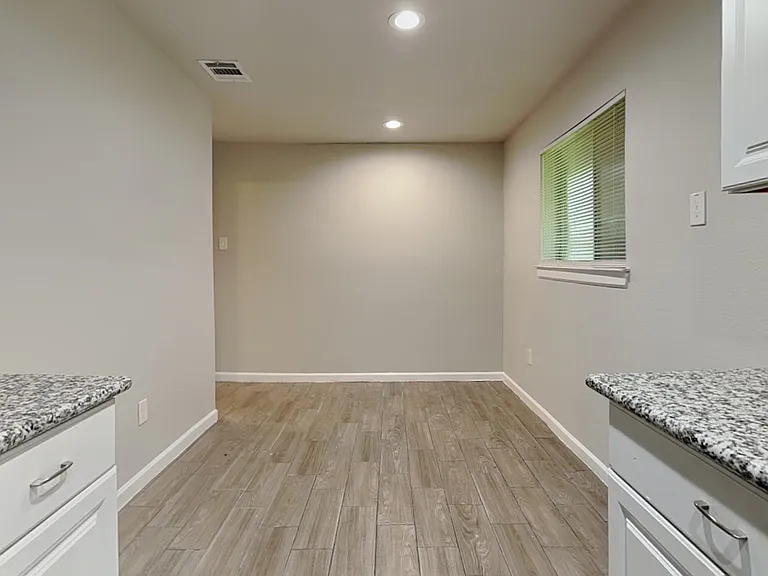 Spacious kitchen with neutral