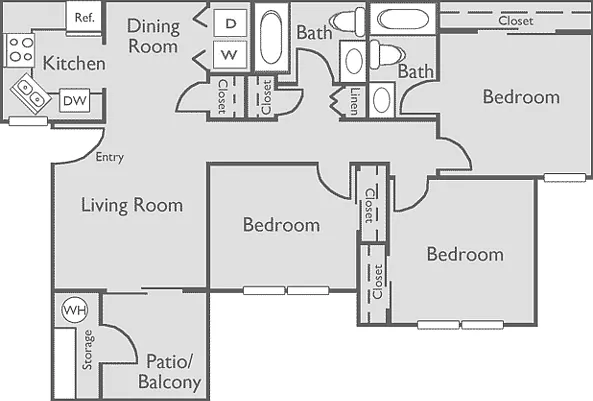 3 Bedroom, 2 Bathroom 3 Bedroom, 2 Bathroom