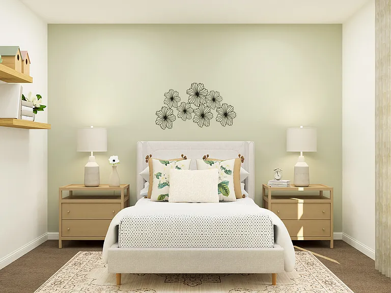 Spacious guest bedroom.
