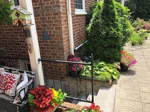 top of stairs on patio