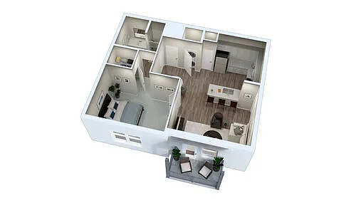 Floor plan 1X1