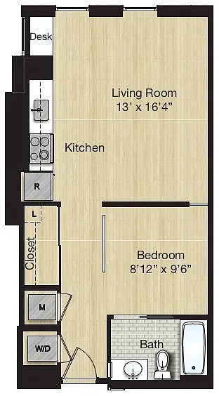 Floor plan Tier 25.0 - Studio