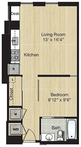 Floor plan Tier 25.0 - Studio