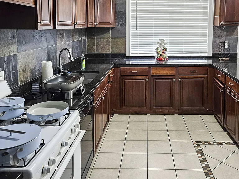 The Gourmet kitchen.