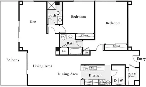 Floor plan 2 Bedrooms I