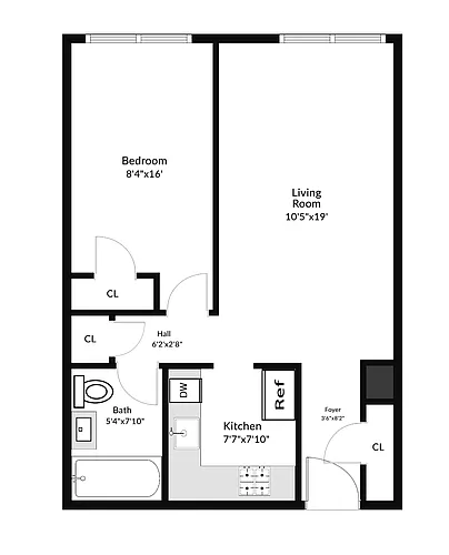 Floor plan 1 Bedroom