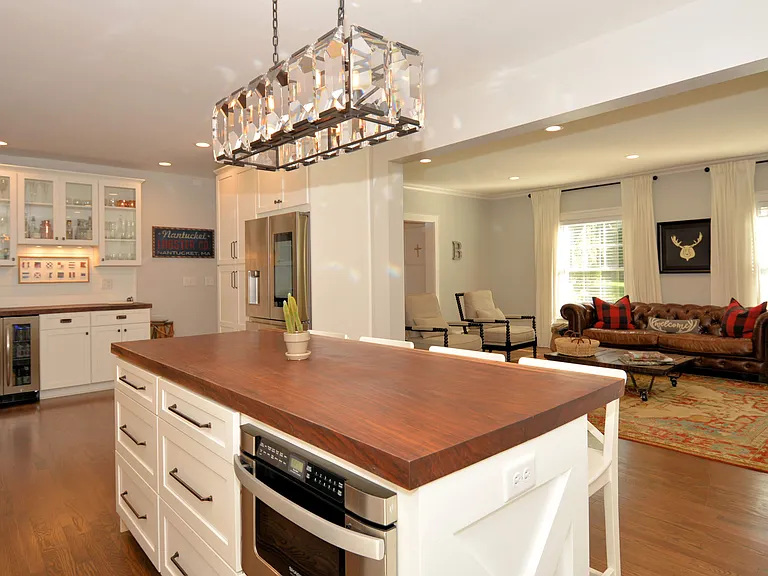 Updated kitchen with stainless steel appliances