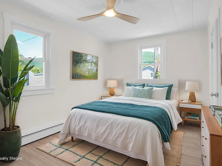 Virtually staged bedroom