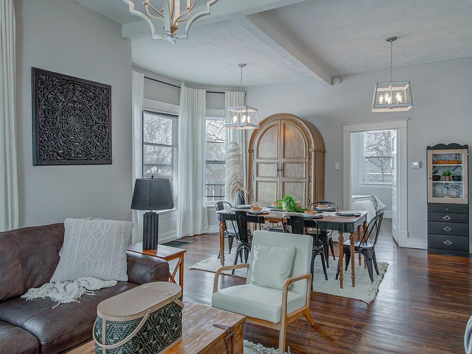 View upon entering - living room, dining room, entry to bedroom 2