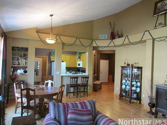 View from the great room to the kitchen.
