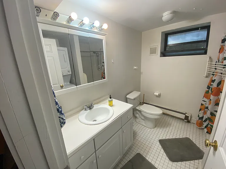 downstairs bathroom - laundry behind door