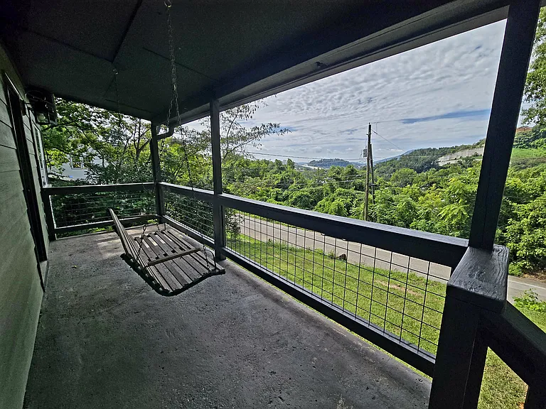 Beautiful view of the valley from the front porch.