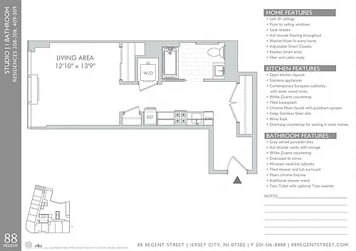 Floor plan 88 Regent - Studio S2a