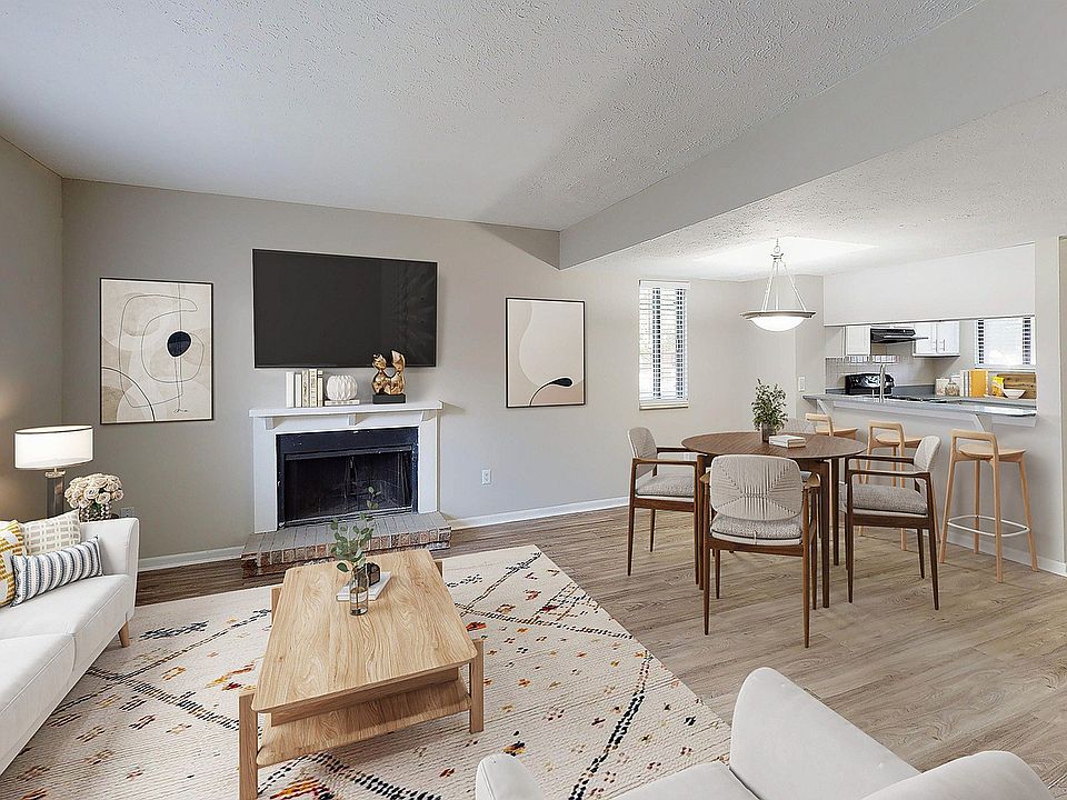 Living Room with Fire Place