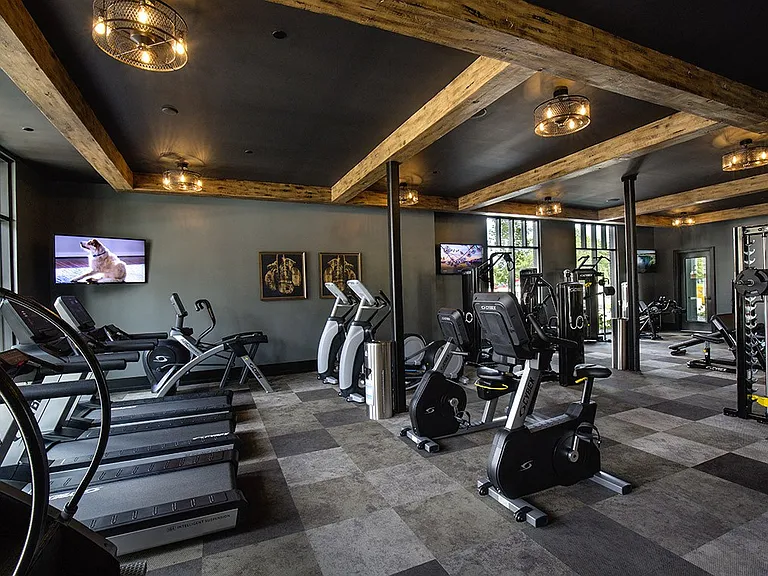 State-of-the-art fitness center with cardio machines and free weights