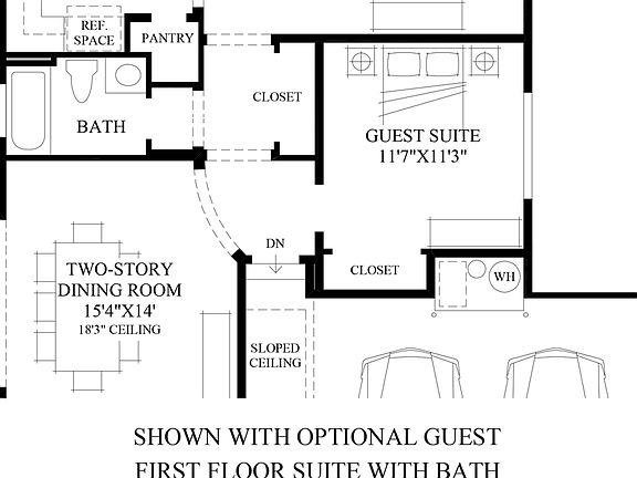 Optional Guest First Floor Suite with Bath
