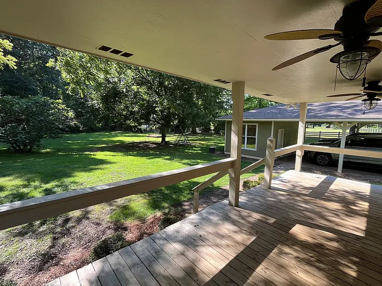 Backyard view from deck