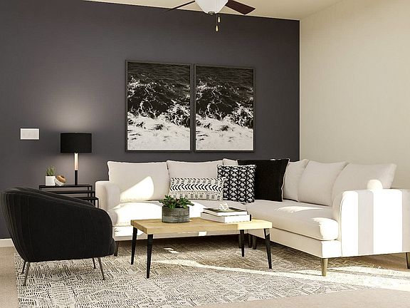 Spacious family room. These images may be representative and include after market items.